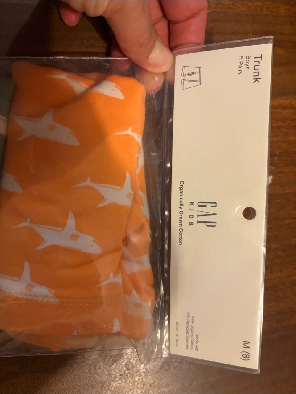 GAP Kids Orange and White Shark Print Trunk